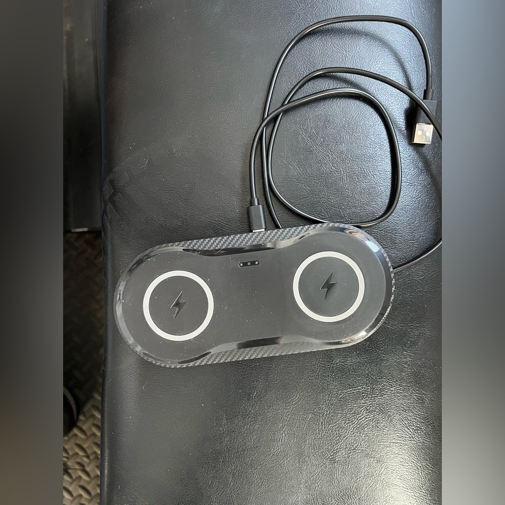 Dual Black Wireless Charging Pad